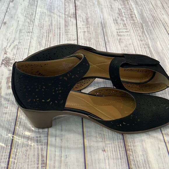 Easy Spirit Cindie Mary Jane Heels Black Shoes Size 9.5 Narrow - Picture 2 of 6